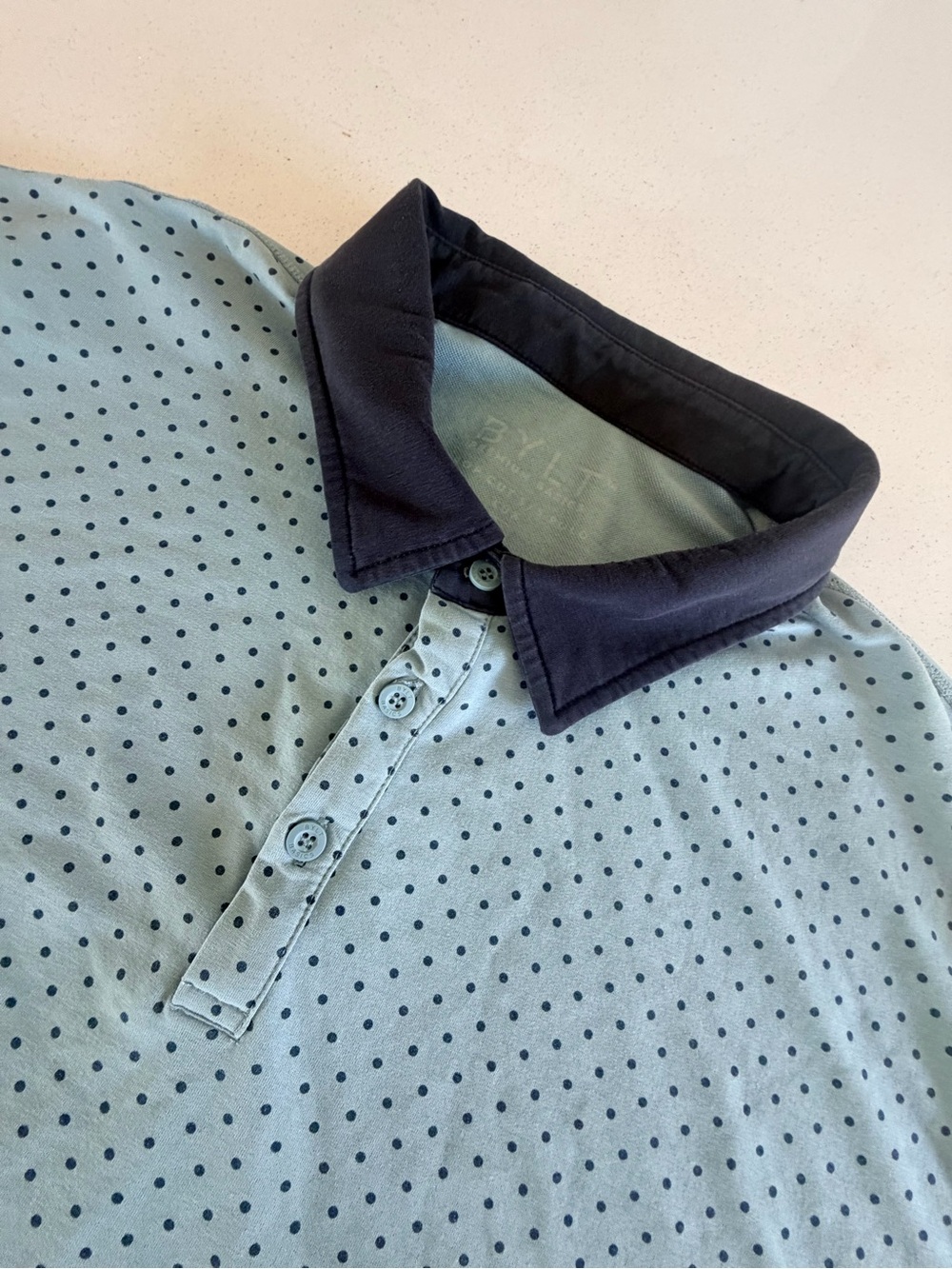 BYLT Premium Basics Drop-Cut LUX Polo polka dot
